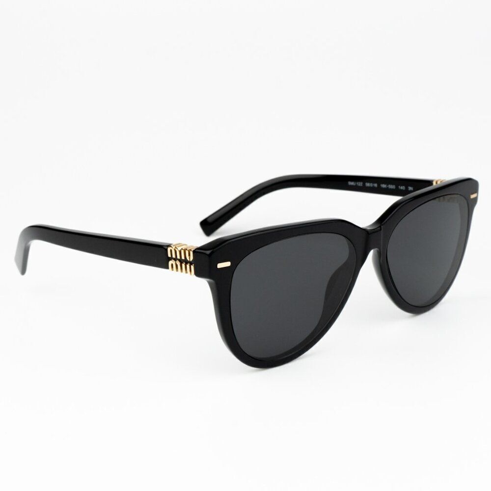 NEW Miu Miu MU12ZS 16K5S0 Black Grey Phantos Unisex Sunglasses 0MU 12ZS